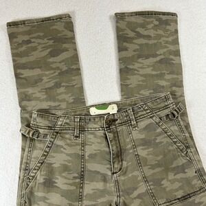 Anthropologie Pants Womens Size 26 Camo Mid-Rise Utility Cropped Straight‎ Leg